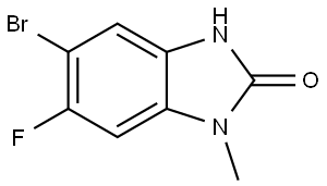 5-bromo-6-fluoro-1-methyl-1,3-dihydro-2H-benzo[d]imidazol-2-one Struktur