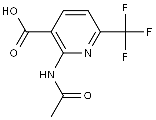 2-(Acetylamino)-6-(trifluoromethyl)-3-pyridinecarboxylic acid Struktur