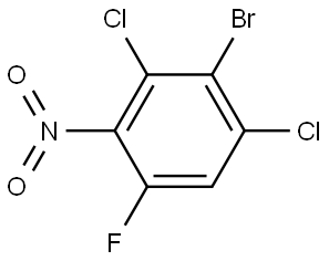 2-bromo-1,3-dichloro-5-fluoro-4-nitrobenzene Struktur