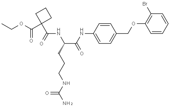 Ethyl-cBut-Cit-PAB-o-Bromophenyl ether Struktur