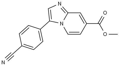 Imidazo[1,2-a]pyridine-7-carboxylic acid, 3-(4-cyanophenyl)-, methyl ester Struktur
