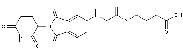 4-(2-[(2-(2,6-dioxopiperidin-3-yl)-1,3-dioxo-2,3-dihydro-1H-isoindol-5-yl)amino]acetamido)butanoic acid Struktur