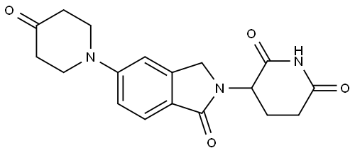 3-[1-Oxo-5-(4-oxo-1-piperidyl)-2-isoindolinyl]piperidine-2,6-dione Struktur