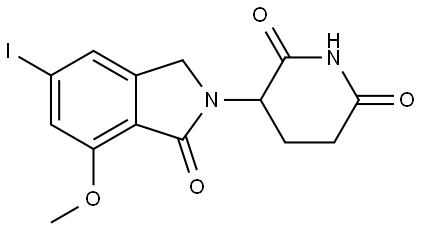 3-(5-iodo-7-methoxy-1-oxoisoindolin-2-yl)piperidine-2,6-dione Struktur