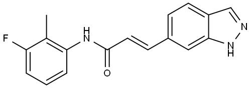 2-Propenamide, N-(3-fluoro-2-methylphenyl)-3-(1H-indazol-6-yl)-, (2E)- Struktur