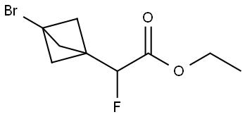 (±)-Ethyl 2-(3-bromobicyclo[1.1.1]pentan-1-yl)-2-fluoroacetate Struktur