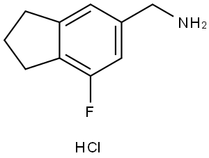 (7-Fluoro-2,3-dihydro-1H-inden-5-yl)methanamine (hydrochloride) Struktur