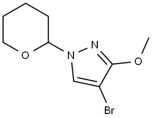 4-Bromo-3-methoxy-1-(tetrahydro-2H-pyran-2-yl)-1H-pyrazole Struktur