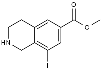 Methyl 8-iodo-1,2,3,4-tetrahydroisoquinoline-6-carboxylate Struktur