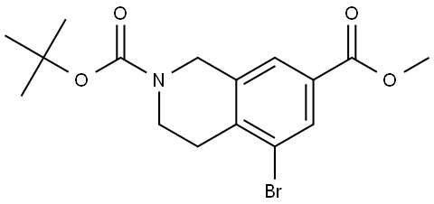 2-(tert-butyl) 7-methyl 5-bromo-3,4-dihydroisoquinoline-2,7(1H)-dicarboxylate Struktur