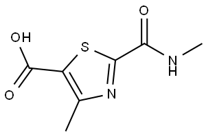 4-Methyl-2-(methylcarbamoyl)thiazole-5-carboxylic acid Struktur