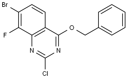 7-Bromo-2-chloro-8-fluoro-4-(phenylmethoxy)quinazoline Struktur