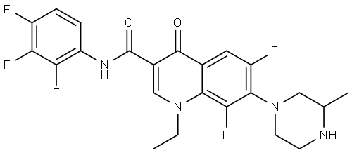 Lomefloxacin impurity 7 Struktur