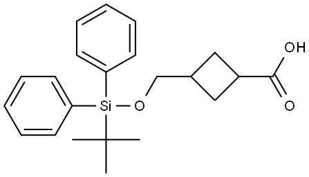 3-(((tert-Butyldiphenylsilyl)oxy)methyl)cyclobutane-1-carboxylic acid Struktur