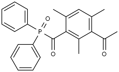 1-[3-[(Diphenylphosphinyl)carbonyl]-2,4,6-trimethylphenyl]ethanone (ACI) Struktur