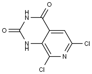 Pyrido[3,4-d]pyrimidine-2,4(1H,3H)-dione, 6,8-dichloro- Struktur
