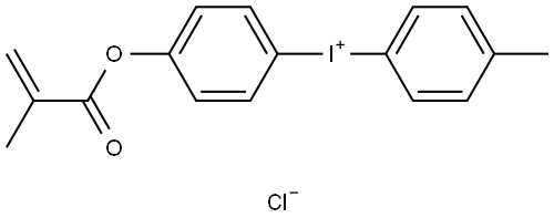 (4-(methacryloyloxy)phenyl)(p-tolyl)iodonium chloride Struktur