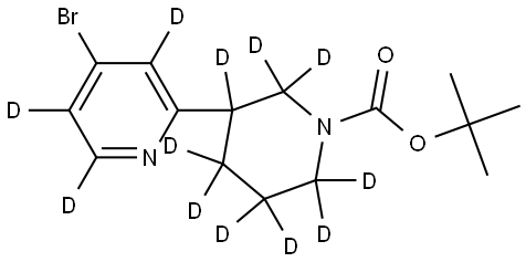 tert-butyl 3-(4-bromopyridin-2-yl-3,5,6-d3)piperidine-1-carboxylate-2,2,3,4,4,5,5,6,6-d9 Structure