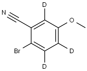 2-bromo-5-methoxybenzonitrile-3,4,6-d3 Structure