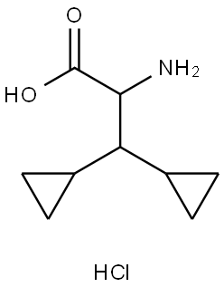 2-Amino-3,3-dicyclopropylpropanoic acid hydrochloride Struktur