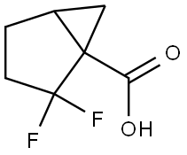 2,2-Difluorobicyclo[3.1.0]hexane-1-carboxylic acid Struktur