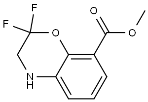 Methyl 2,2-difluoro-3,4-dihydro-2H-benzo[b][1,4]oxazine-8-carboxylate Struktur