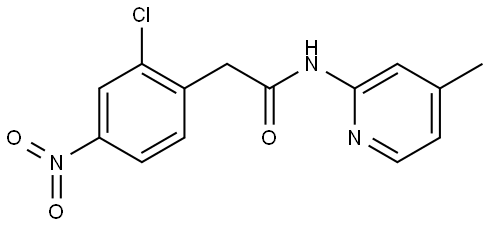 2-Chloro-N-(4-methyl-2-pyridyl)-4-nitrobenzeneacetamide Struktur
