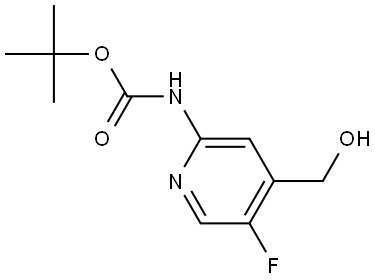 tert-Butyl (5-fluoro-4-(hydroxymethyl)pyridin-2-yl)carbamate Struktur