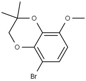 5-Bromo-8-methoxy-2,2-dimethyl-2,3-dihydrobenzo[b][1,4]dioxine Struktur