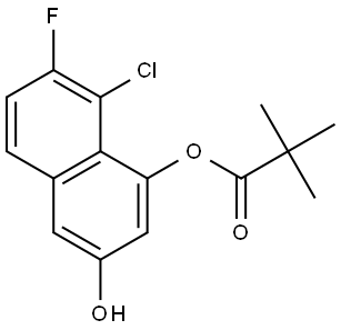 8-Chloro-7-fluoro-3-hydroxynaphthalen-1-yl pivalate Struktur