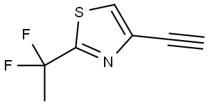 2-(1,1-Difluoroethyl)-4-ethynylthiazole Struktur