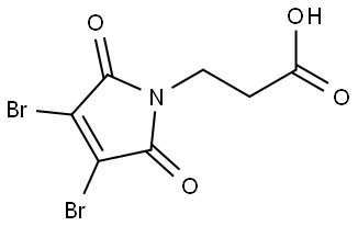 1H-Pyrrole-1-propanoic acid, 3,4-dibromo-2,5-dihydro-2,5-dioxo- Struktur