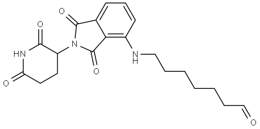 7-[(2-(2,6-dioxopiperidin-3-yl)-1,3-dioxo-2,3-dihydro-1H-isoindol-4-yl)amino]heptanal Struktur