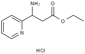ethyl 3-amino-3-(pyridin-2-yl)propanoate hydrochloride Struktur