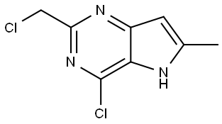 4-Chloro-2-(chloromethyl)-6-methyl-5H-pyrrolo[3,2-d]pyrimidine Struktur