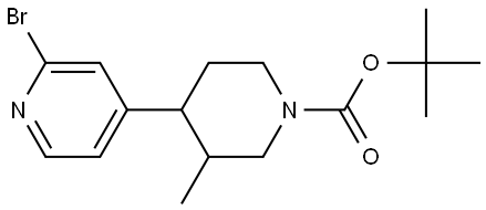 tert-butyl 4-(2-bromopyridin-4-yl)-3-methylpiperidine-1-carboxylate Struktur