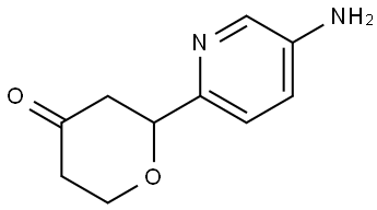 2-(5-aminopyridin-2-yl)tetrahydro-4H-pyran-4-one Struktur