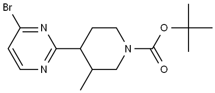 tert-butyl 4-(4-bromopyrimidin-2-yl)-3-methylpiperidine-1-carboxylate Struktur