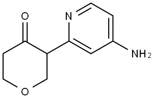 3-(4-aminopyridin-2-yl)tetrahydro-4H-pyran-4-one Struktur