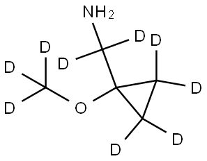 (1-(methoxy-d3)cyclopropyl-2,2,3,3-d4)methan-d2-amine Struktur