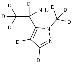 1-(1-(methyl-d3)-1H-pyrazol-5-yl-3,4-d2)ethan-1,2,2,2-d4-1-amine|