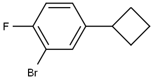 2-bromo-4-cyclobutyl-1-fluorobenzene Struktur