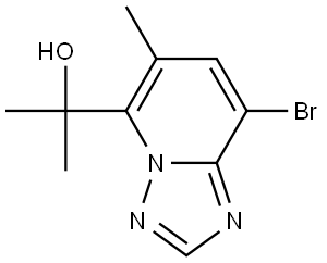 2-(8-溴-6-甲基-[1,2,4]三唑并[1,5-A]吡啶-5-基)丙-2-醇, 2823304-53-4, 結構式