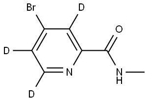 4-bromo-N-methylpicolinamide-3,5,6-d3 Struktur