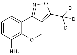 3-(methyl-d3)-4H-chromeno[4,3-c]isoxazol-6-amine Struktur