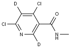 4,6-dichloro-N-methylnicotinamide-2,5-d2 Struktur