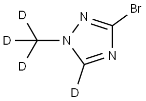 3-bromo-1-(methyl-d3)-1H-1,2,4-triazole-5-d Struktur