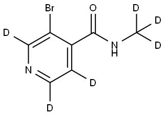 3-bromo-N-(methyl-d3)isonicotinamide-2,5,6-d3 Struktur