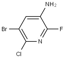 3-Pyridinamine, 5-bromo-6-chloro-2-fluoro- Struktur