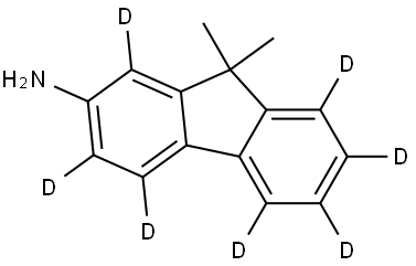 9H-Fluoren-1,3,4,5,6,7,8-d7-2-amine, 9,9-dimethyl- Struktur